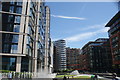 View of blocks of flats in the Paddington Basin