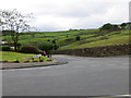 Low Bank Lane joining Wide Lane in Oakworth