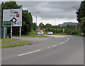 Directions sign at the northern edge of Llanfoist