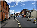 Old A38 entering Wellington, with the Wellesley Cinema in the centre