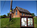 Axford village hall and noticeboard