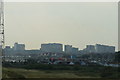 View of blocks of flats in Thorpe Bay/Southend East from the coastal path at Shoeburyness #2