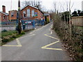 Zigzag markings on School Road, Lydbrook