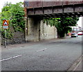 Warning sign - Tremorfa road hump area, Cardiff