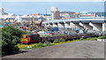 Steel billet train in Cardiff Docks