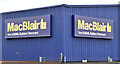 "MacBlair" signs and logo, Belfast (June 2017)