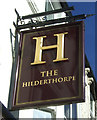 Sign for the Hilderthorpe public house, Bridlington