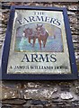 The former Farmers Arms (2) - sign, Market Square, Fishguard, Pembs