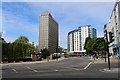 Premier Inn, Bristol and student accommodation block