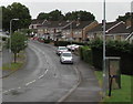 Rowan Way phonebox and houses, Malpas, Newport