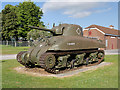 Sherman Tank on Guard Duty at Bovington Tank Museum