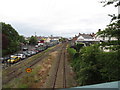 The northern approach to Whitehead Railway Station