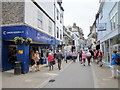 Fore Street Looe Cancer Research UK Shop on Left