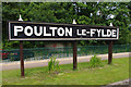 Poulton le Fylde station sign