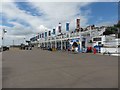 Shops with seating above, Bridlington sea front