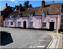 SS9646 : Three pink cottages, Market House Lane, Minehead by Jaggery