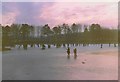 A frozen boating lake. Beveridge Park, Kirkcaldy