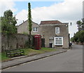 High Street bench and phonebox, Iron Acton