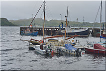 NG8074 : A wild day at Charlestown harbour, Gairloch by Nigel Brown