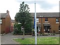 Modern terraced housing in the Nationalist Markets area off East Bridge Street