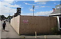 Fenced-off demolition site, Station Road, Yate