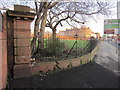 The southwest corner of Grant Gardens perimeter wall