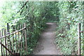 Footpath to footbridge over River Ebbw