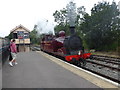 Visiting heritage steam engine at Ongar station