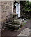 Old mounting block outside the Lion, Govilon