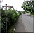 Public footpath signpost near Govilon