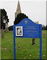 Information board, Parish Church of St James, Quedgeley