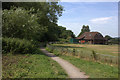 Path alongside Nutfield cricket ground