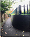 Footpath northwest from Solihull station subway, southwest end