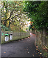 Footpath southeast from Solihull station subway, southwest end