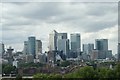 View of Canary Wharf from One Tree Hill