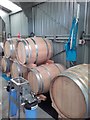 Somerby Vineyard, oak barrels