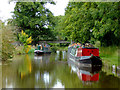 Narrowboats near Wrenbury Heath in Cheshire