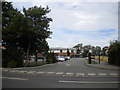 Vehicular exit from Marsh Academy campus, New Romney