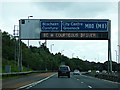 Gantry sign on the M80 motorway