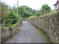 SE0335 : The wall enclosed Yate Lane, Oxenhope to the north of Eastville by Peter Wood