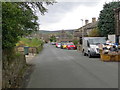 Shaw Lane in Oxenhope with Haworth Moor in the background