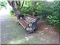 Ornamented memorial bench, Johnston Gardens