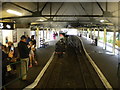 Locomotive running round train, Hythe station