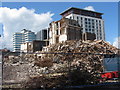 Demolition of the west wing of Cardiff Royal Infirmary