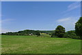 On the Cotswold Way, looking towards houses at Farfield