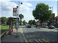 Bus stop and shelter on Lea Bridge Road (A104)