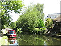 The Grand Union Canal north of the Rockingham Road bridge (no.186)