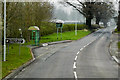 SJ2205 : Bus Stop on the A458 near Coed-y-dinas by David Dixon