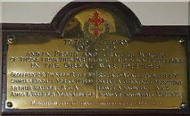 SE6755 : Warthill War memorial plaque by Ian S