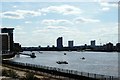 View of towerblocks in Deptford from Canary Riverside